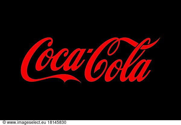 Coca Cola  Logo  Schwarzer Hintergrund