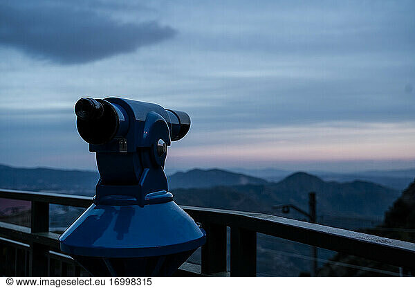 Coin-operated binoculars in Montserrat range