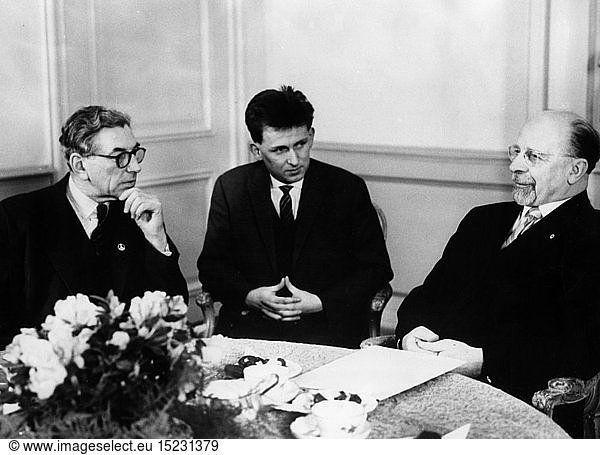 Collins  John  1905 - 1982  brit. Geistlicher  Besuch in der DDR  im GesprÃ¤ch mit Walter Ulbricht  Ostberlin  11.12.1962