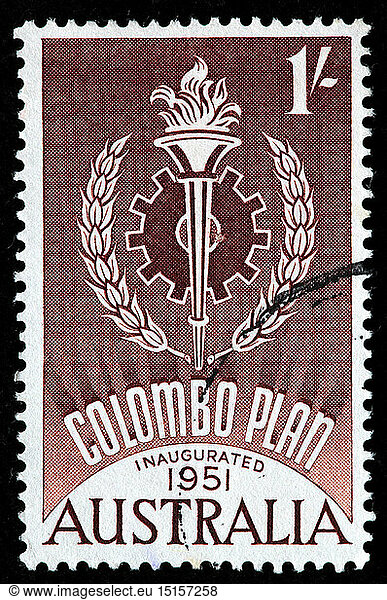 Colombo Plan  postage stamp  Australia  1961