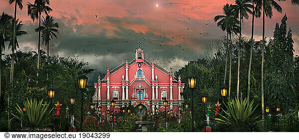 Colonial church at Villa Escudero Plantation  Laguna  Luzon Island  Philippines