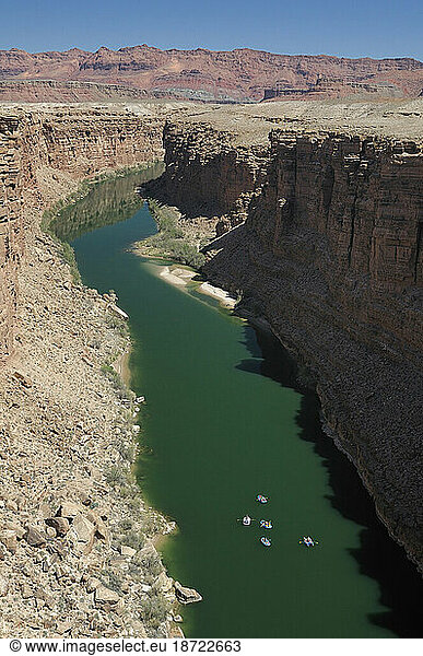 Colorado River at Navajo Bridge  Arizona  USA.