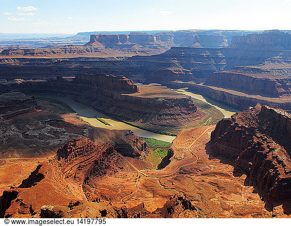 Colorado River from Dead Horse Point  Dead Horse Point State Park  near Moab  Utah  United States of America  North America