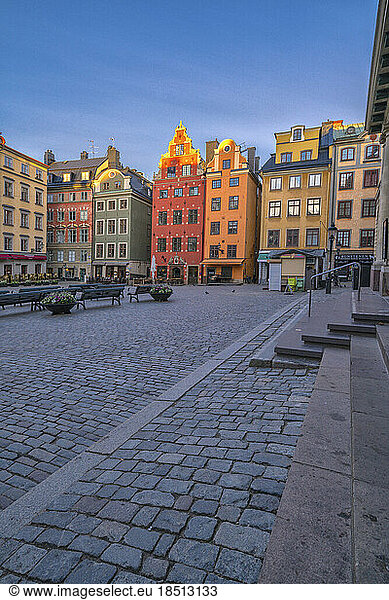Colorful facades in Stortorget Square  Gamla Stan  Stockholm