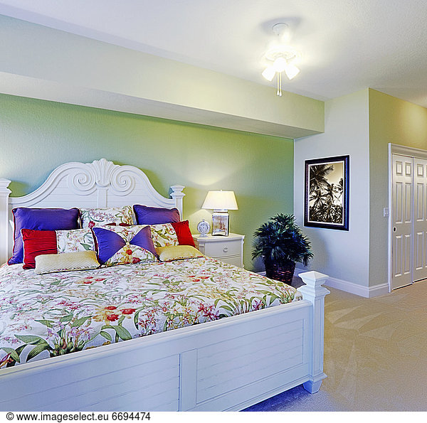 Colorful King Size Bed