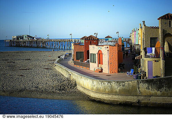 Colorful Mediterranean style hotel in Capitola  California  United States.