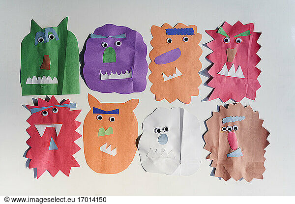 Colorful paper cutouts