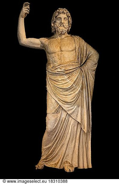 Colossal statue of Zeus Ourios from the 1st century BC  Museo Archeologico Regionale Antonino Salinas  collection of Etruscan  Roman  Egyptian and Greek works  Palermo  Palermo  Sicily  Italy  Europe