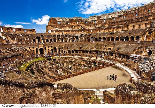 Colosseum  Coliseum  Flavian Amphitheatre  Rome  Lazio  Italy  Europe.