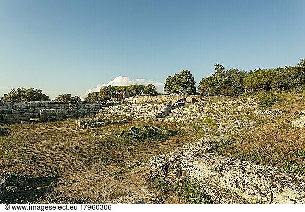 Comitium  Comizio  archäologische Stätte von Paestum  Unesco-Welterbe  Nationalpark Cilento  Salerno  Kampanien  Italien  EU  Europa