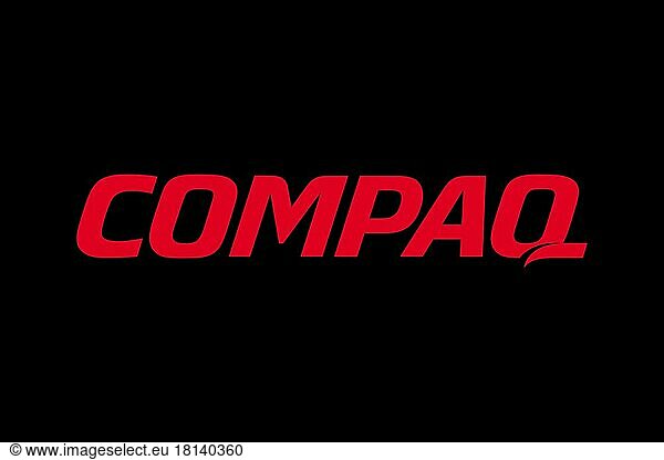 Compaq  Logo  Black background