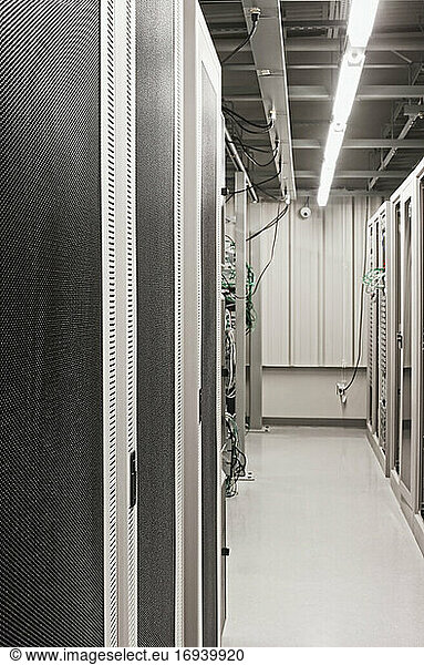 Computer server cabinets.