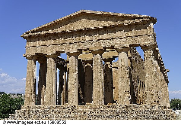 Concordia-Tempel  Tempelruinen  Tal der Tempel  Agrigento  Sizilien  Italien  Europa