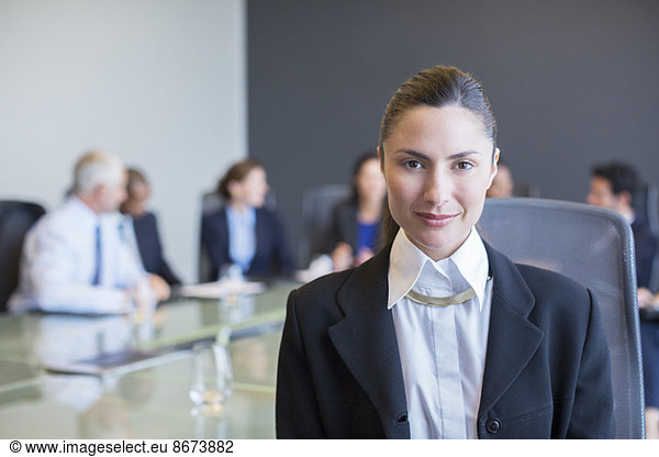 Confident businesswoman in meeting