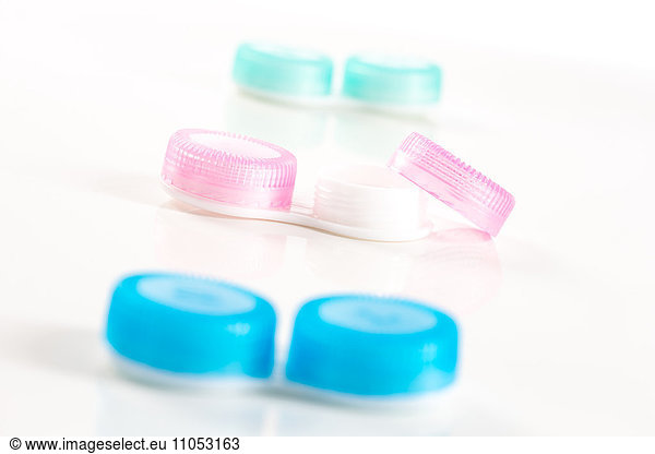 Contact lenses cases.