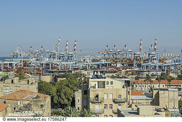 Containerhafen  Haifa  Israel  Asien