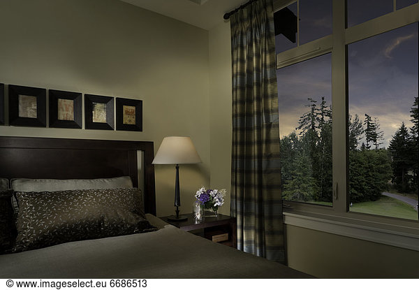 Contemporary Bedroom With Window