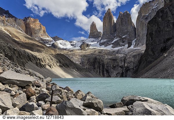 Cordiera del Paine National park Torres del Paine Magallanes region Patagonia Chile.