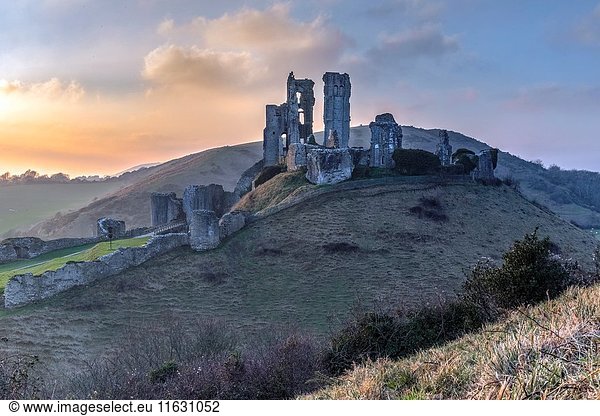 Corfe Castle  Dorset  England  UK.