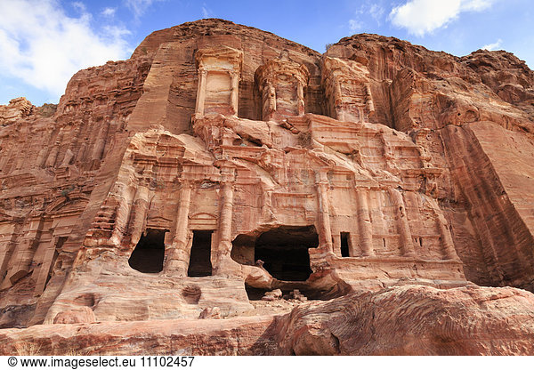 Corinthian Tomb  Royal Tombs  Petra  UNESCO World Heritage Site  Jordan  Middle East