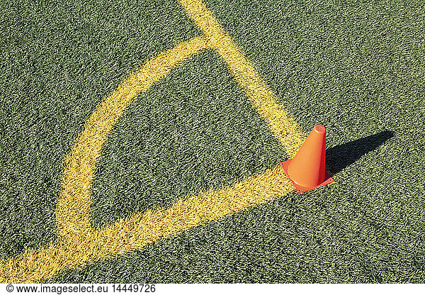 Corner Boundary Lines on Soccer Field