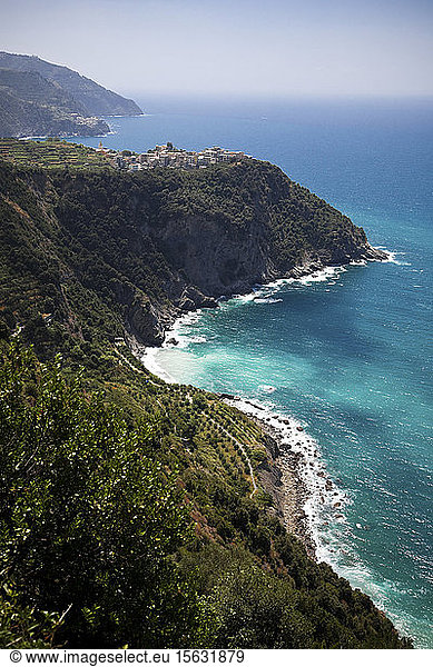 Corniglia am Mittelmeer  Ligurien  Cinque Terre  Italien