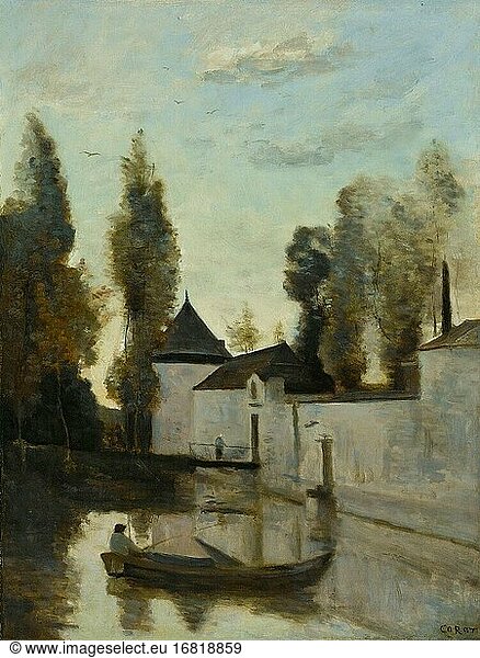 Corot Jean Baptiste Camille - Beaune La Rolande - Le Ch?teau La Motte-Bastille - French School - 19th Century.