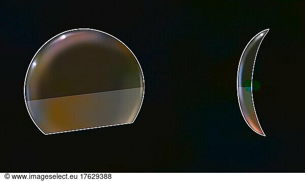 Correction of presbyopia: segmented alternating vision contact lens.