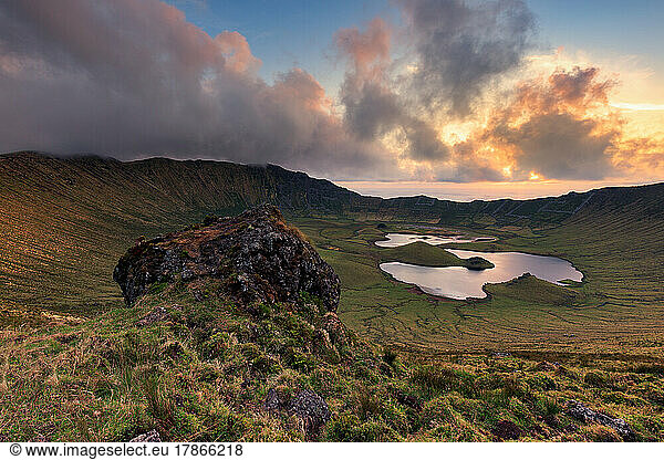 Corvo island in Azores island