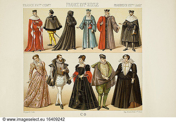 Costumes France 16th century