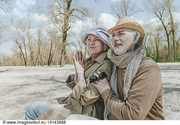 Couple enjoying leisure time at beach