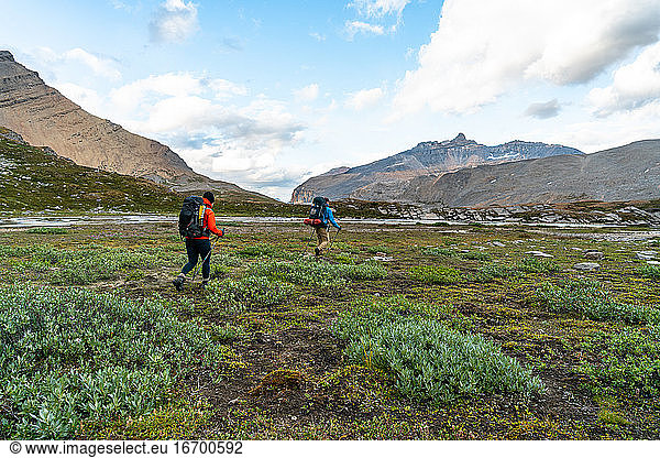 Couple Hiking into Remote Michelle Lakes in Clearwater County