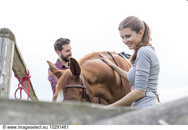 Couple with horse