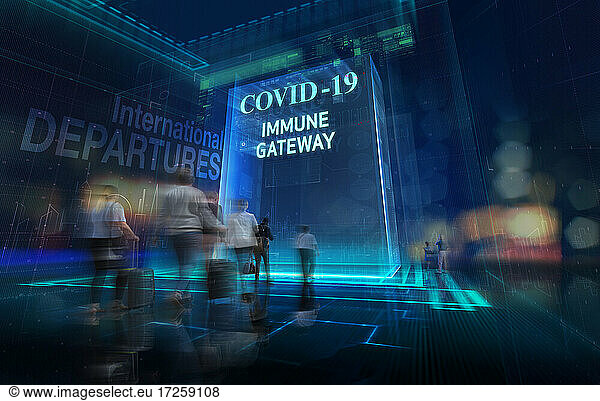 COVID-19 immune gateway for airport travelers