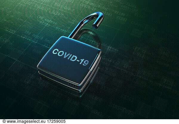 COVID-19 open padlock