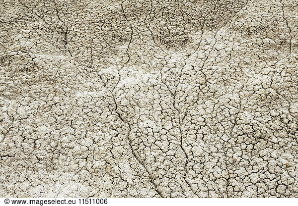 Cracked parched soil surface