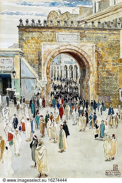 Crane Walter - Porte De France Tunis - Britische Schule - 19. Jahrhundert.