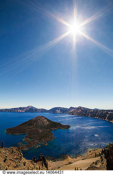 Crater Lake and Sun