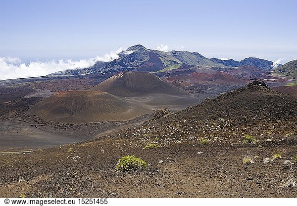 Crater of Haleakala Volcano  Maui  Hawaii  USA