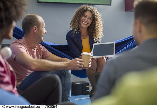 Creative informal meeting in office