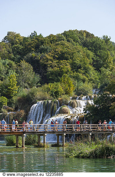 Croatia,  Dalmatia,  Sibenik,  Krka National Park,  waterfall