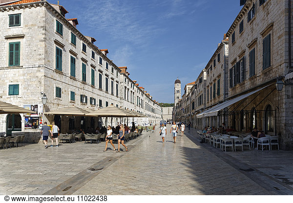 Croatia  Dubrovnik  Old town  Stradun strolling promenade