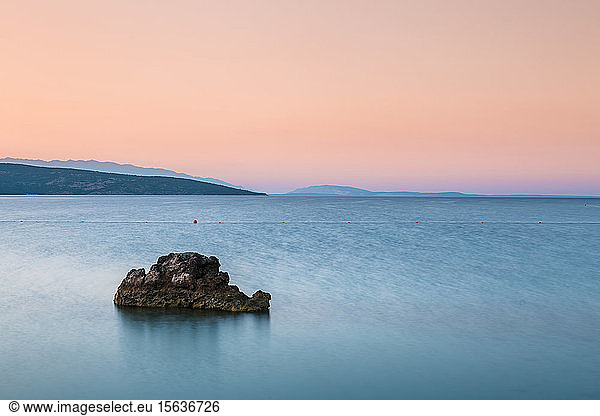 Croatia  Krk  seascapeÂ at sunset
