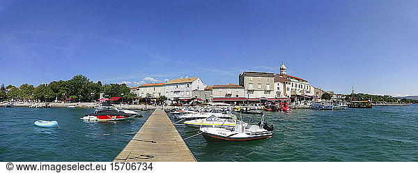 Croatia  Kvarner Gulf  Krk  harbour and boats