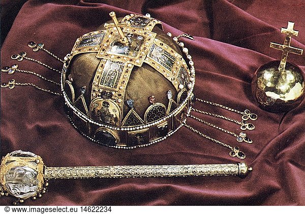 crowns / crown jewels  Hungary  crown of Saint Stephen  second version  1270 - 1272