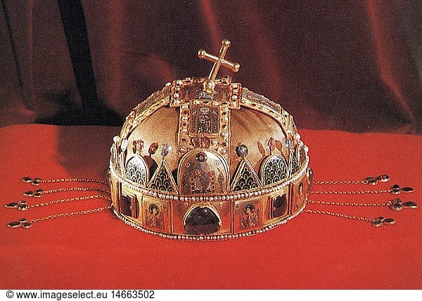 crowns / crown jewels  Hungary  crown of Saint Stephen  second version  1270 - 1272