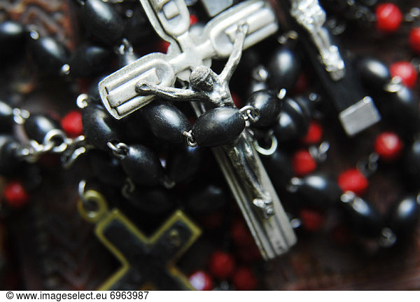 Crucifix and Rosary Beads