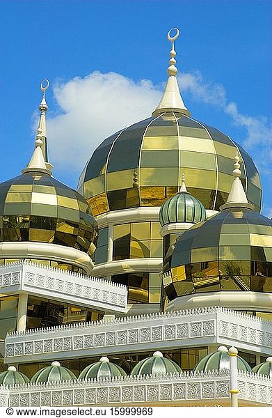 Crystal Mosque (Masjid Kristal)  Kuala Terengganu  Terengganu  Malaysia. Opened in February 2008  the mosque forms the centrepiece of an Islamic Heritage Park.