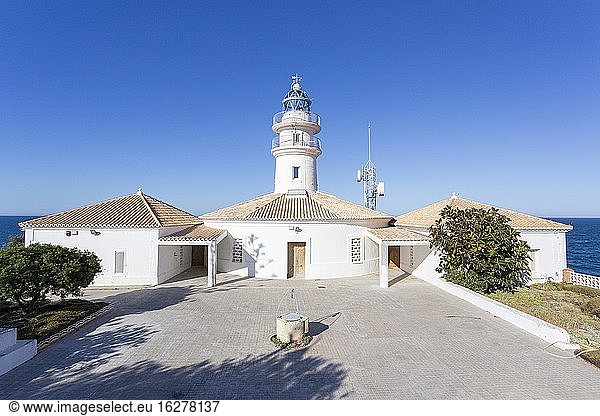 Cullera Valencia Spanien am 13. Juni 2020: Der Leuchtturm.