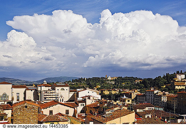 Cumulus Clouds above Florence Skyline